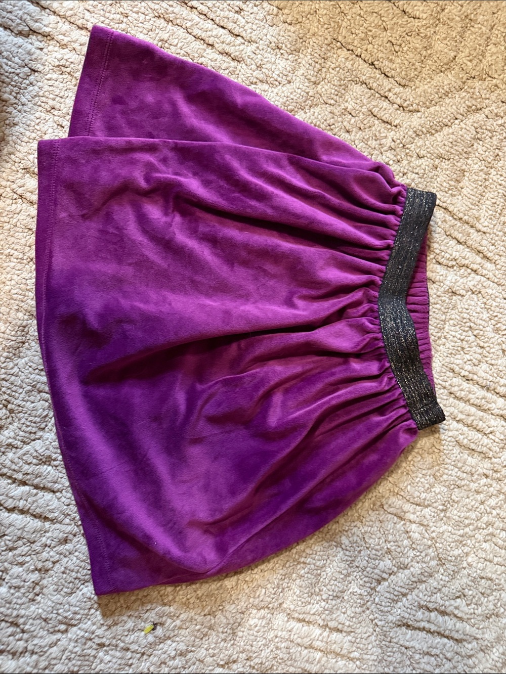 Tea Collection Violet Gathered Skirt with Black Waistband